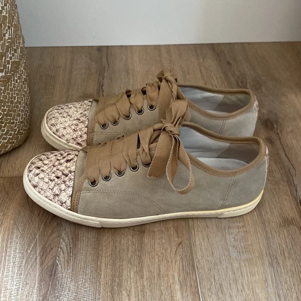 Lanvin suede python